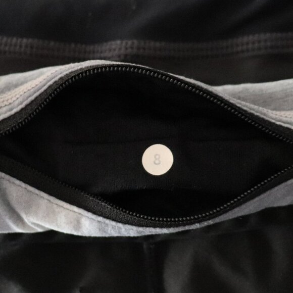 Lululemon Womens Black Sz 8 Turbo Run Athletic Pocket Shorts - Picture 10 of 10